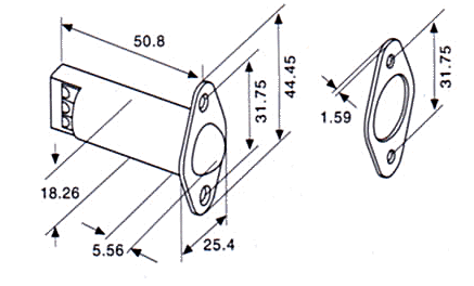 門磁開關（磁性開關/接近開關/接近傳感器）DC-3711尺寸規(guī)格