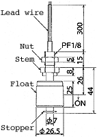 液位開關(guān)（水位開關(guān)/液位傳感器）MFS17-B-2尺寸規(guī)格